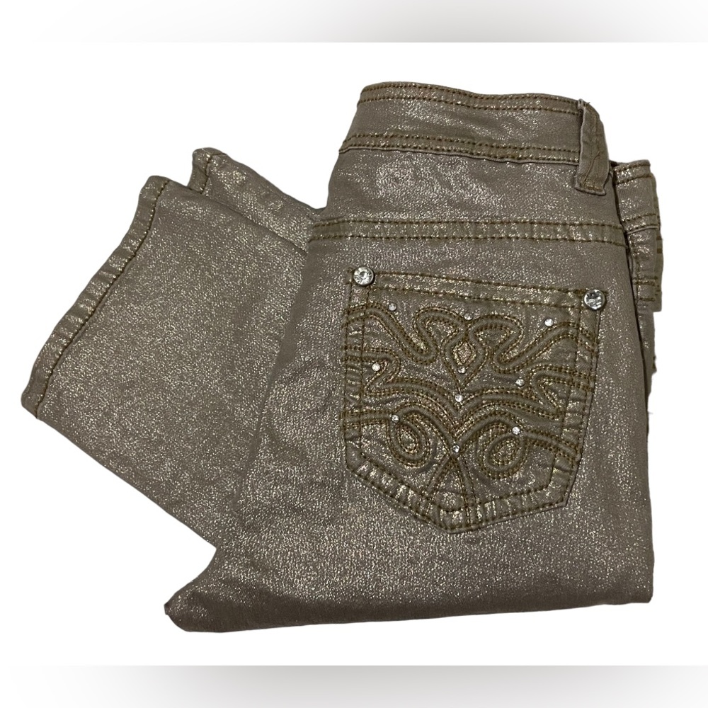 Reba Gold Shimmer Jeans